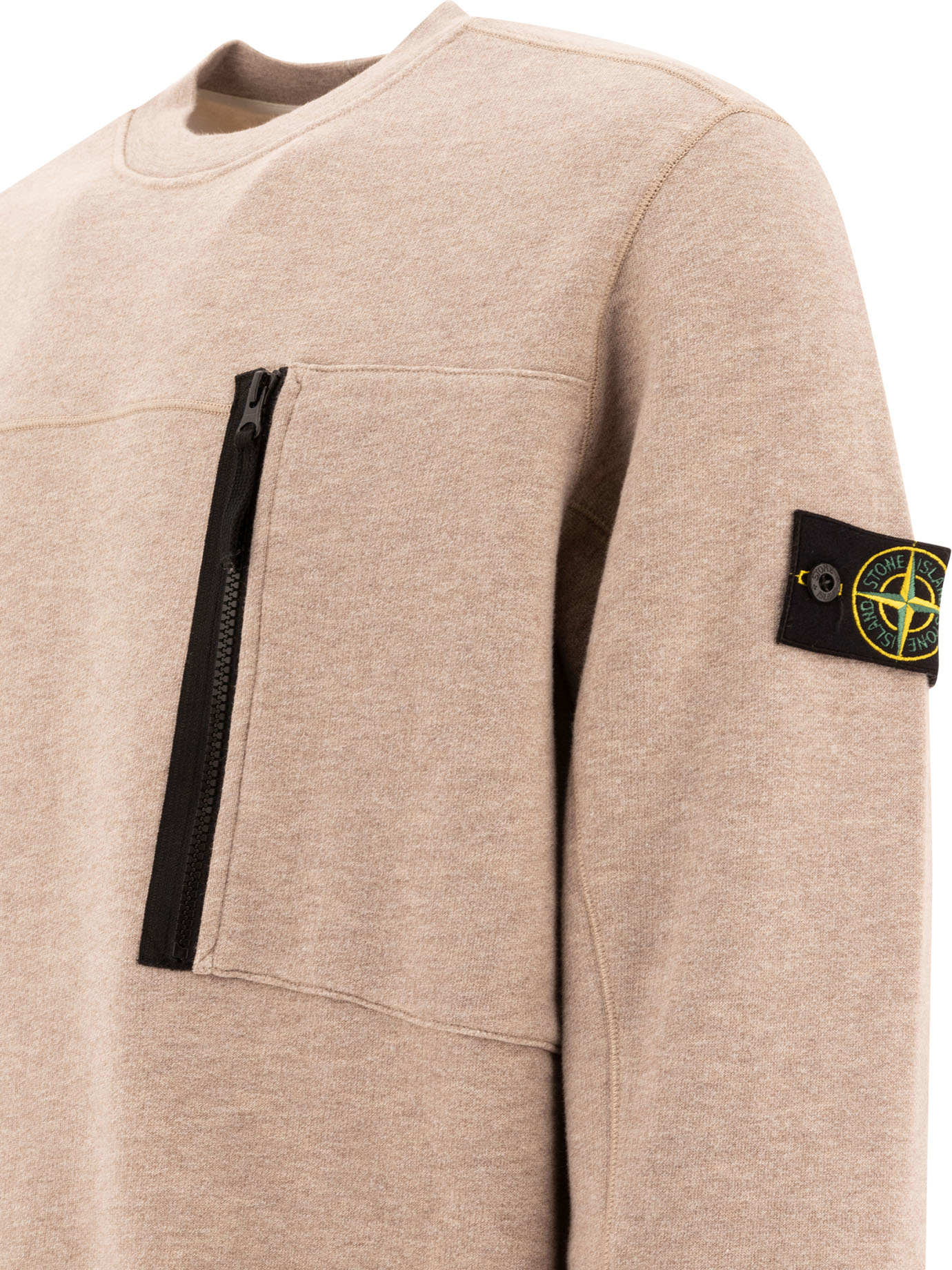 STONE ISLAND Brown Compass sweatshirt